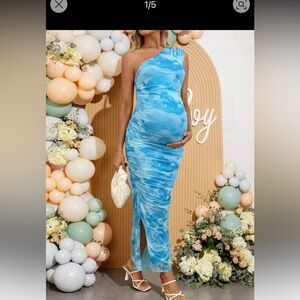 SHEIN off shoulder maternity dress